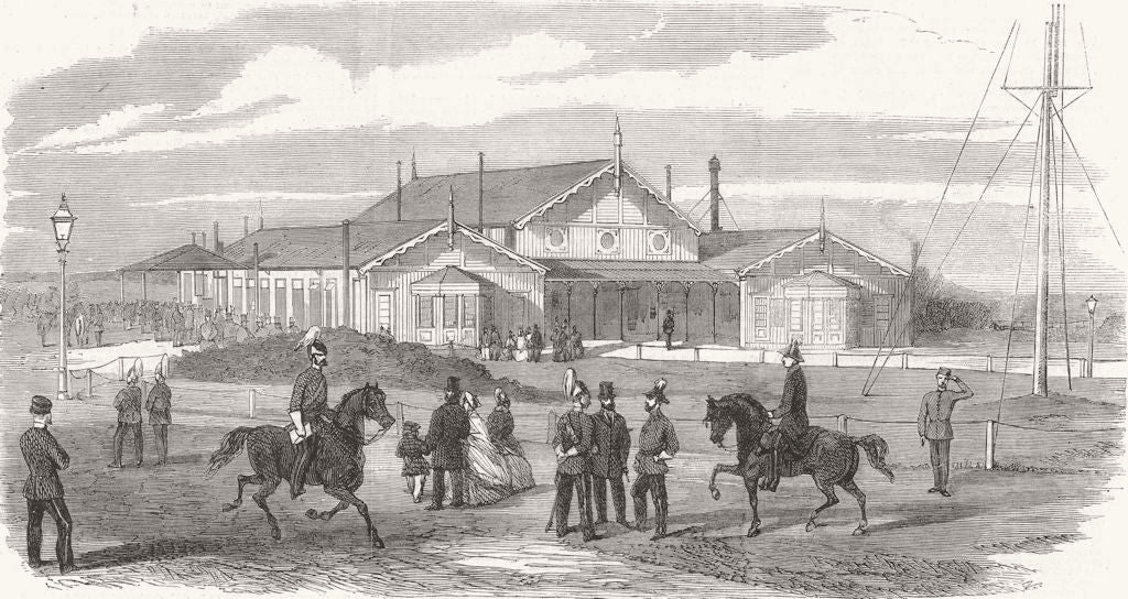 SUSSEX. Ct-Martial, Col Crawley, Aldershot 1863 old antique print picture